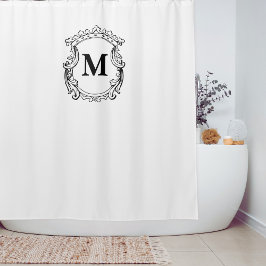 Cortina Para Box Elegante Monograma Personalizado Rebuscado
