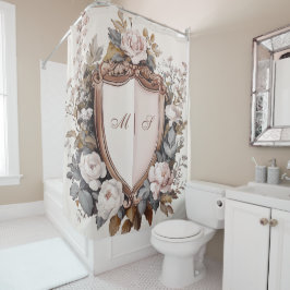 Cortina Para Box Elegante Vintage Pink Peonies Rococo Casamento Cre