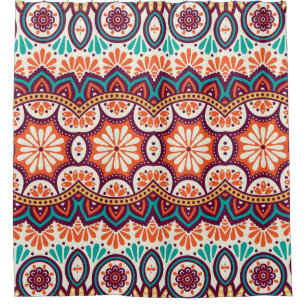 Cortina Para Box Elementos decorativos islâmicos vintage desenhados