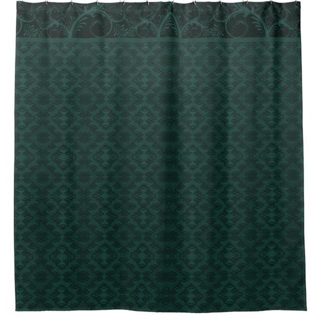 Cortina Para Box Emerald Damask (Frente)