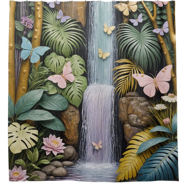 Cortina Para Box Enchanted Falls Oasis (Frente)