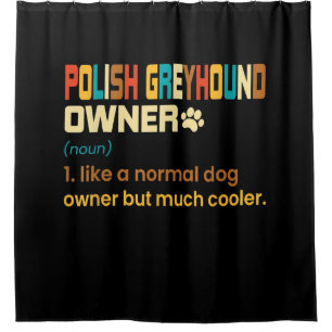 Cortina Para Box Engraçado Galgo Polonês Vintage Retro Cachorro M