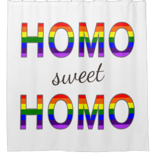 Cortina Para Box Engraçado Gay Rainbow Flag Colors Homo Sweet Homo