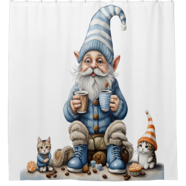 Cortina Para Box Época de Gnome e inverno (Frente)
