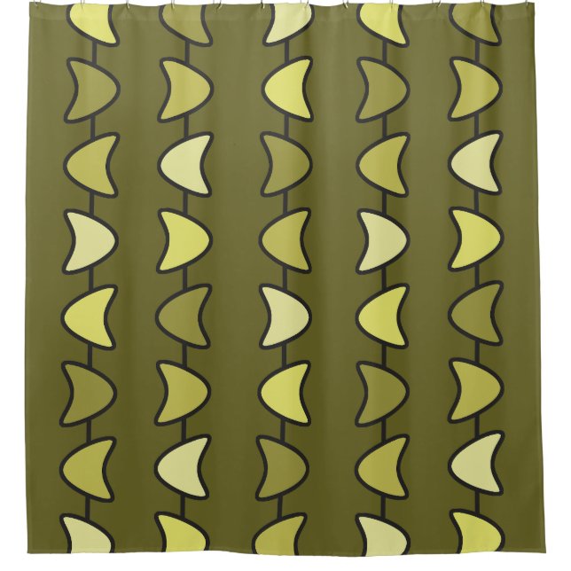 Cortina Para Box Era atômica Boomerangs Olive Green (Frente)