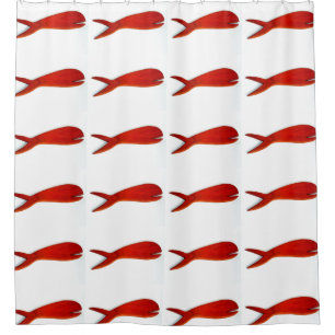 Cortina Para Box escola de peixe vermelho