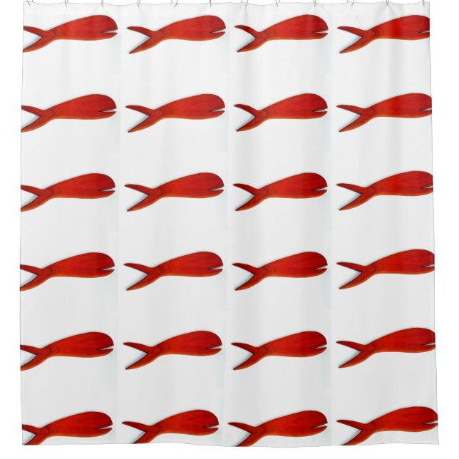 Cortina Para Box escola de peixe vermelho (Frente)