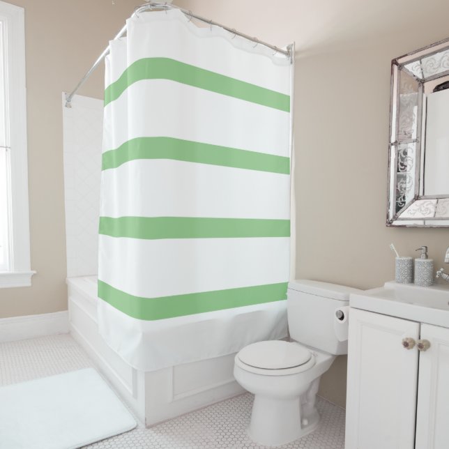 Cortina Para Box Escritório de distribuição mínima branca e verde (In Situ)