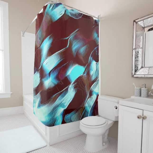 Cortina Para Box Esculpidos de metais mattos, em gradiente castanho (In Situ)