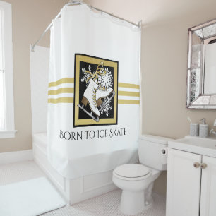 Cortina Para Box Esfolamento Dourado de gelo branco branco brilhant