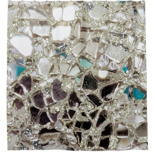 Cortina Para Box Espelho, Vidro e Espelhos de Prata Espontada (Frente)