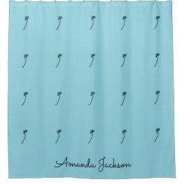 Cortina Para Box Espetacular Árvore Costeira de Coco Branco