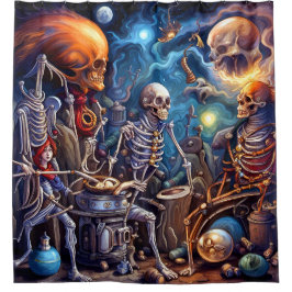 Cortina Para Box Esqueletos surreais II