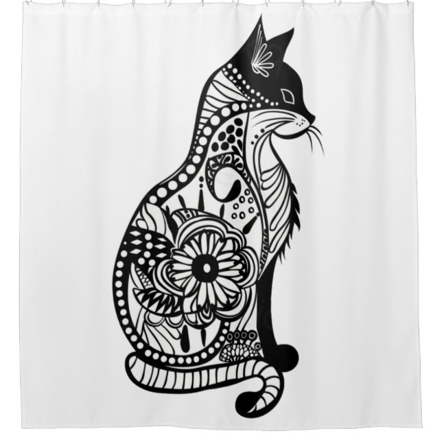 Cortina Para Box Esquema de gato bonito II (Frente)