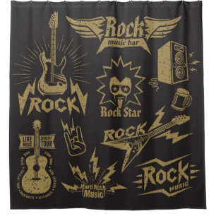 Cortina Para Box Essência da música rock endêmica