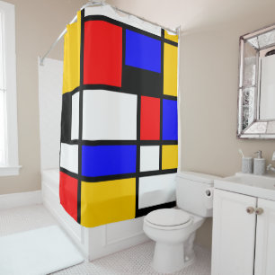 Cortina Para Box Estilo Arte Mondrian