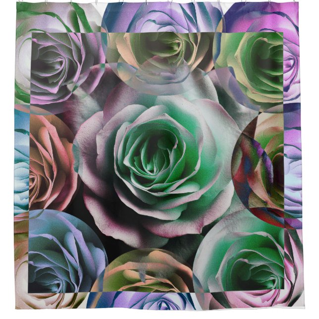 Cortina Para Box ESTILO ARTÍSTICO DA FLOR rosa (Frente)