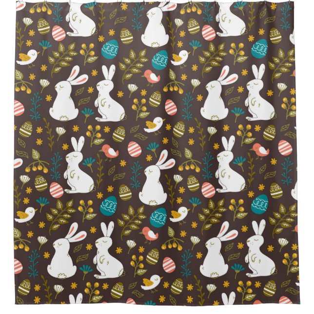 Cortina Para Box Estilo de Cartoon de páscoa Desenho Invisível (Frente)