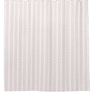 Cortina Para Box Estilo de Vintagem de Stripe de Lace Rosa e Branco