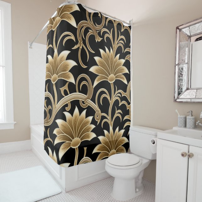 Cortina Para Box Estilo Flora Goldish (In Situ)