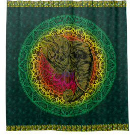 Cortina Para Box Estilo indiano étnico - mandala - elefante tribal