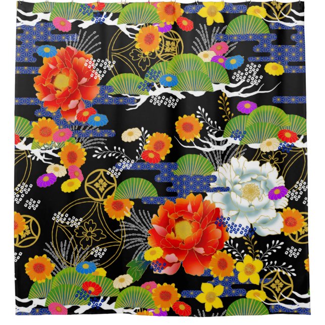 Cortina Para Box estilo iuzen japonês (Frente)