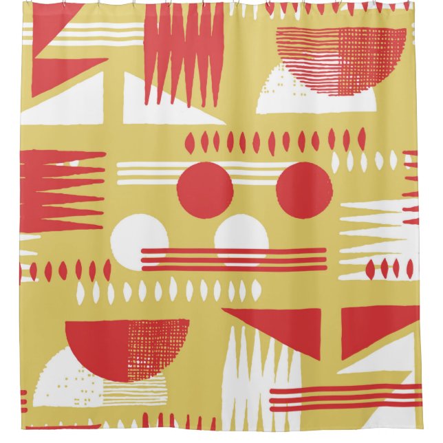 Cortina Para Box estilo moderno geométrico de abstrato sem fumaça  (Frente)