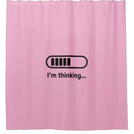 Cortina Para Box Estou Pensando... Barra de Progresso Rosa Minimali