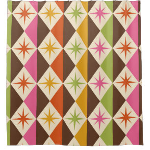 Cortina Para Box Estrelas de meio século nos Diamantes Harlequin