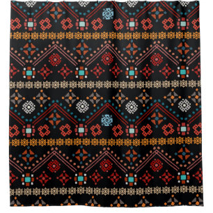 Cortina Para Box Étnica Boho: Tribal Colorida Sem Olho.
