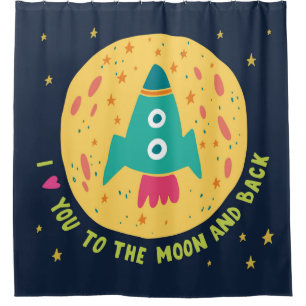 Cortina Para Box Eu Te Amo Na Lua E Na Volta Do Rocketship