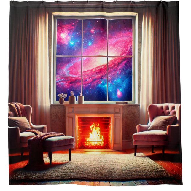 Cortina Para Box Exibição de Galáxia de Janelas (Frente)