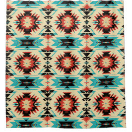 Cortina Para Box Explosão solar com padrão nativo americano