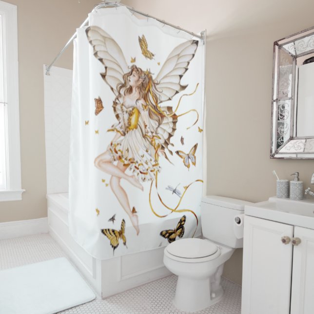 Cortina Para Box fada com borboletas (In Situ)