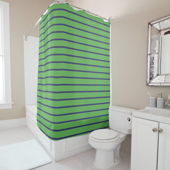 Cortina Para Box Faixa Azul e Verde (In Situ)