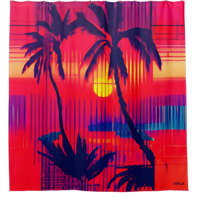 Cortina Para Box Fantasía de Fuga Tropical (Frente)
