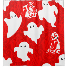Cortina Para Box fantasma de damasco vermelho alucinação paranormal