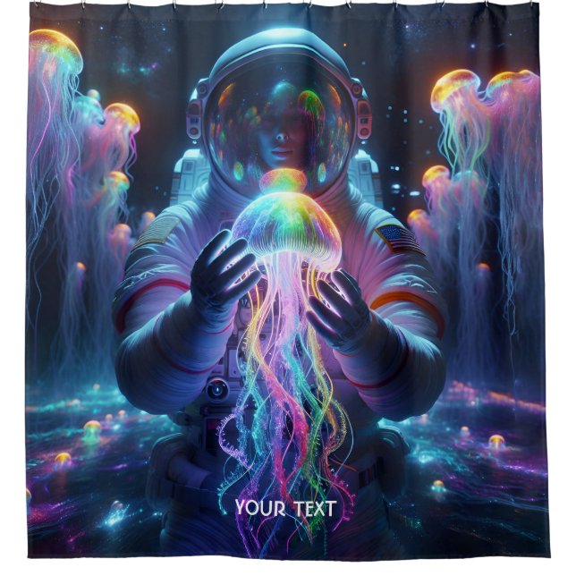 Cortina Para Box Fantasy Astronauta Gelyfish Space (Frente)