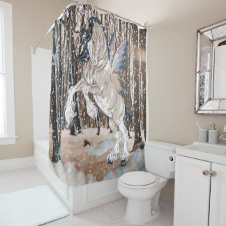 Cortina Para Box Fantasy Clydesdale Horse Fairy