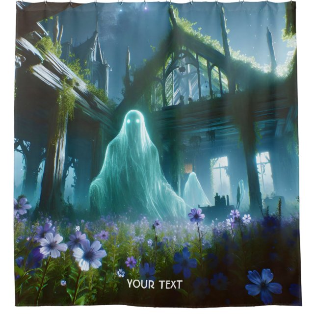 Cortina Para Box Fantasy Cute Ghost Old House (Frente)