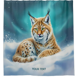 Cortina Para Box Fantasy Cute Lynx Winter