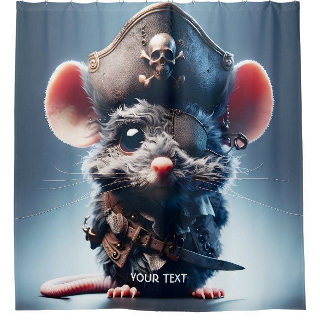 Cortina Para Box Fantasy Cute Mouse Pirate Hat (Frente)