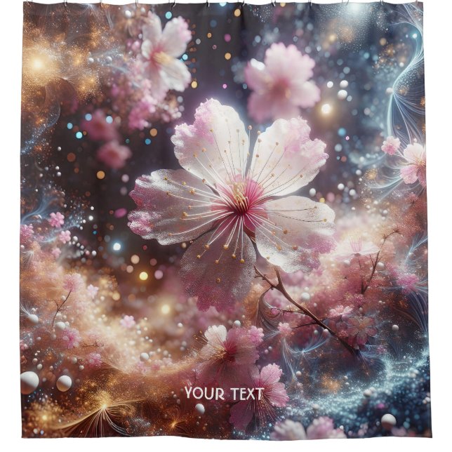 Cortina Para Box Fantasy Cute Sakura Pink Flores (Frente)