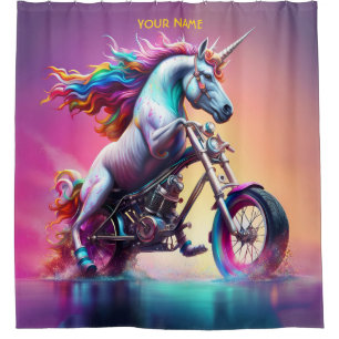 Cortina Para Box Fantasy Cute Unicorn Riding Bike