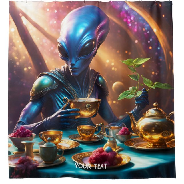 Cortina Para Box Fantasy Cute Vivid Alienígena Tea (Frente)