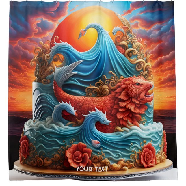 Cortina Para Box Fantasy Cute Vivid Sea Sunset (Frente)