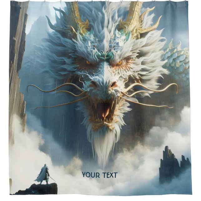 Cortina Para Box Fantasy Excelente Bonito Dragão Forte (Frente)