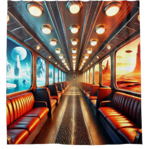 Cortina Para Box Fantasy Train Art