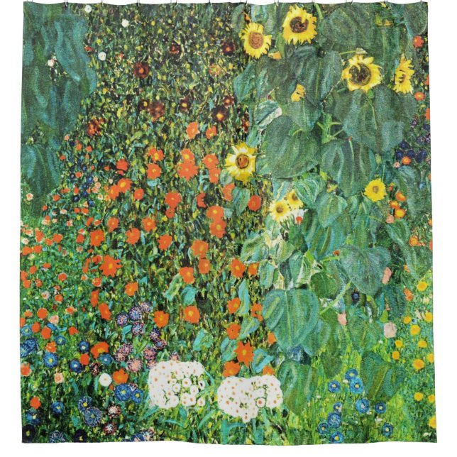 Cortina Para Box Farm Garden With Sunflowers Gustav Klimt (Frente)