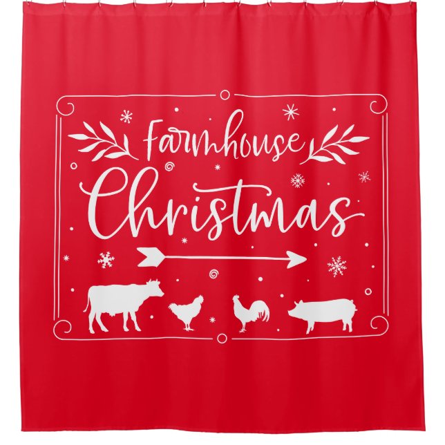 Cortina Para Box Farmhouse Christmas (Frente)